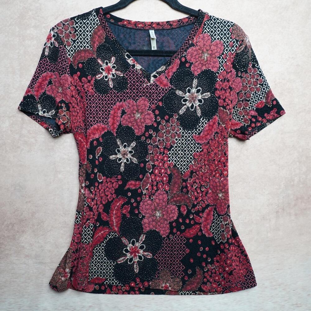 White Stag Floral Mesh Top Fairy Grunge Y2K M